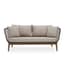 Opus Grey Woven Rope Three Seater Sofa With Cushio Garden Furniture