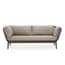 Opus Linen Fabric And Woven Rope 3 Seat Sofa Garden Furniture