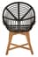 Manado Black Natural Rattan And Teak Chair Style 01