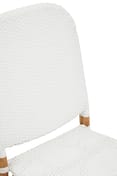 Manado Natural And White Rattan Dining Chair Detail 02