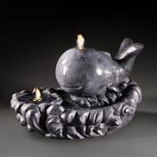 55cm 4 LED Solar Happy Whale Water Feature
