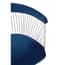 Anzio Navy Blue Velvet And Brushed Silver Chair