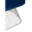 Anzio Navy Blue Velvet And Brushed Silver Chair