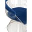 Anzio Navy Blue Velvet And Brushed Silver Chair