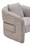 Bilani Grey Linen Effect Curved Chair