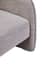 Bilani Grey Linen Effect Curved Chair