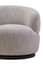 Bordo Textured Grey Curved Swivel Chair