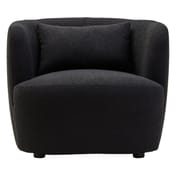 Bruge Textured Black Curved Chair