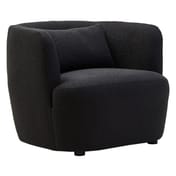 Bruge Textured Black Curved Chair
