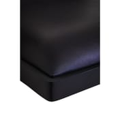 Buffalo Black Leather Chair With Wood Frame