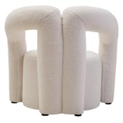 Davina Ivory Boucle Effect Statement Chair