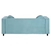 Farah Three Seater Pastel Green Velvet Sofa