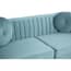 Farah Three Seater Pastel Green Velvet Sofa