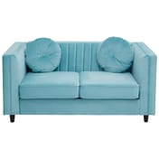 Farah Two Seat Green Velvet Sofa