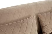 Fiji Three Seat Grey Cotton Velvet Sofa