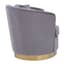 Franza Grey 3 Seat Pleated Velvet Sofa