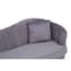Franza Grey 3 Seat Pleated Velvet Sofa
