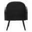 Hala Black Velvet and Rattan Armchair