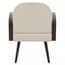Hala Cream Velvet and Rattan Armchair