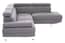 Hanover Grey Linen Corner Sofa with Adjustable Headrests