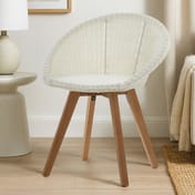 Lovina White Rattan Effect Dining Chair