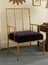 Monroe Gold and Black Velvet Accent Chair