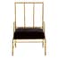 Monroe Gold and Black Velvet Accent Chair