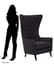 okCala Black Tufted Highback Chair