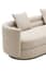 Oratino Ivory Linen 3 Seater Curved Sofa