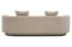 Oratino Ivory Linen 3 Seater Curved Sofa