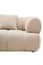 Ordona Cream Linen 3 Seater Curved Sofa