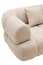 Ordona Cream Linen 3 Seater Curved Sofa
