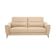 Padua 3 Seat Stone Leather Sofa with Adjustable Headrests