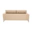 Padua 3 Seat Stone Leather Sofa with Adjustable Headrests