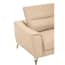 Padua 3 Seat Stone Leather Sofa with Adjustable Headrests