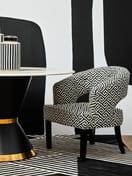 Regents Park Greek Key design Cutout Lounge Chair