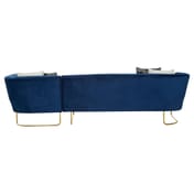 Renee 5 Seat Dark Blue Velvet Corner Sofa