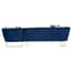Renee 5 Seat Dark Blue Velvet Corner Sofa