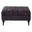 Sabrina Grey Velvet Ottoman