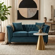 Sabrina Two Seat Midnight Velvet Sofa