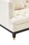 Sefira 2 Seat Ivory Fabric Modern Chesterfield Sofa