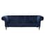 Siena Three Seat Midnight Velvet Sofa