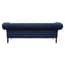 Siena Three Seat Midnight Velvet Sofa