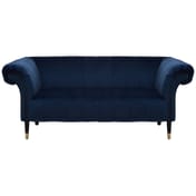 Siena Two Seat Midnight Blue Velvet Sofa