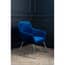 Stockholm Blue Velvet Dining Chair with Chrome Legs