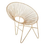 Templar Gold Wire Frame Occasional Chair