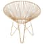 Templar Gold Wire Frame Occasional Chair