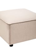 Toulouse Natural Fabric Modular Ottoman