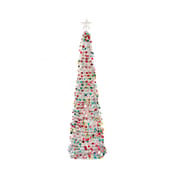 Dazzling Pre Lit Slim Pop Up Christmas Tree