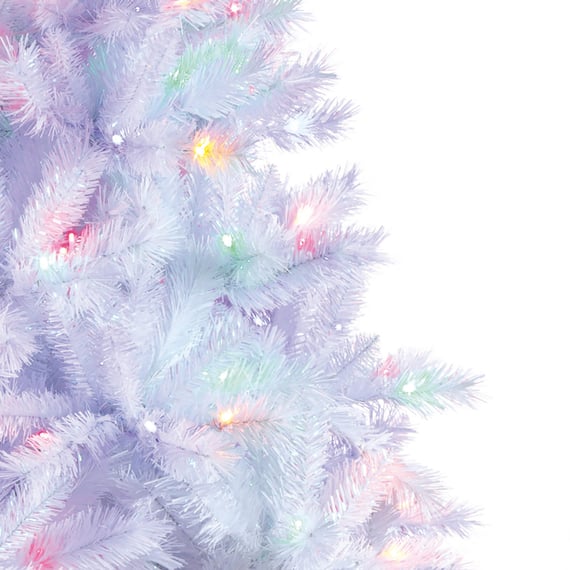 Nutcracker Spruce Pre lit White Christmas Tree